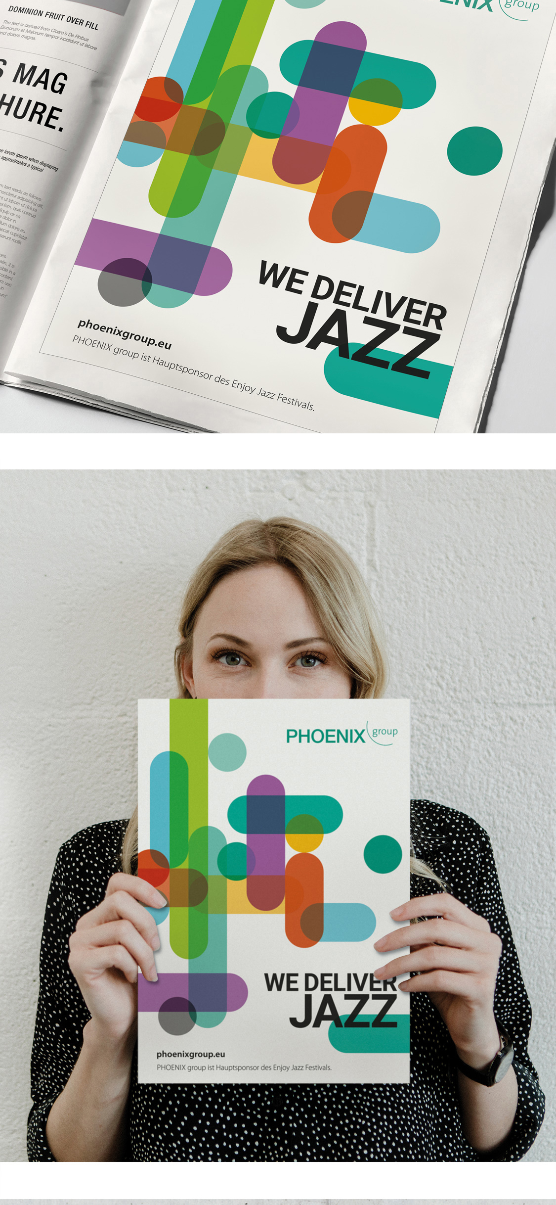 Phoenix Group x Enjoy Jazz: Designkonzept der Sponsoring-Kampagne 2025