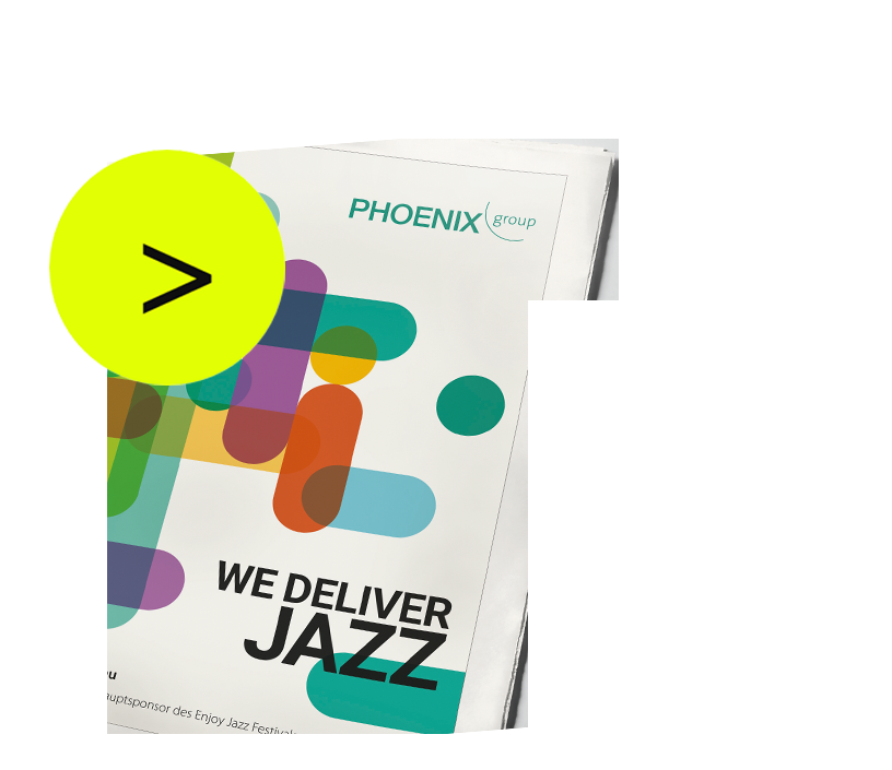 Phoenix Group x Enjoy Jazz: Designkonzept der Sponsoring-Kampagne 2025